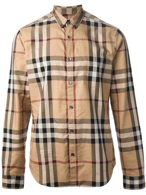 burberry men's button down shirt|Burberry designer button down shirts.